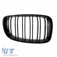 Front Grilles suitable for BMW 1 E81 / E82 / E87 / E88 07-11 M4 Look With Double Grille Glossy Black 2pcs