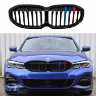 Front Grilles suitable for BMW 1 F40 19+ M Look Tri-Color Glossy Black 1 Pc