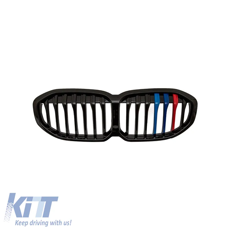 Front Grilles suitable for BMW 1 F40 19+ M Look Tri-Color Glossy Black 1 Pc