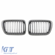 Front Grilles suitable for BMW 3 E36 96-99 Chrome With 11 Lines 2 Pcs