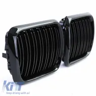 Front Grilles suitable for BMW 3 E36 96-99 M4 Look with Double Grille Glossy Black 2 Pcs-image-6295900