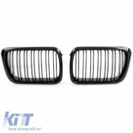 Front Grilles suitable for BMW 3 E36 96-99 M4 Look with Double Grille Glossy Black 2 Pcs-image-6295903