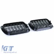 Front Grilles suitable for BMW 3 E36 96-99 M4 Look with Double Grille Glossy Black 2 Pcs-image-6295904