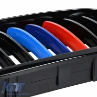 Front Grilles suitable for BMW 3 E46 03-06 Coupe/Cabrio Tri-color / Glossy Black 2 Pcs-image-6304821