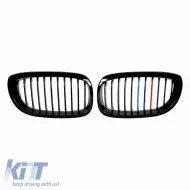 Front Grilles suitable for BMW 3 E46 03-06 Coupe/Cabrio Tri-color / Glossy Black 2 Pcs-image-6304824