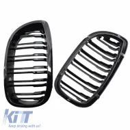 Front Grilles suitable for BMW 3 E46 03-06 Coupe/Cabrio M4 Look with Double Grille 4D Glossy Black 2 Pcs-image-6304863