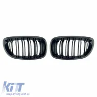 Front Grilles suitable for BMW 3 E46 03-06 Coupe/Cabrio M4 Look with Double Grille Glossy Black 2 Pcs-image-6304881