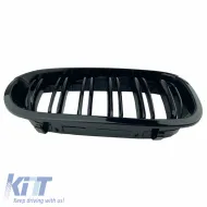Front Grilles suitable for BMW 3 E46 03-06 Coupe/Cabrio M4 Look with Double Grille Glossy Black 2 Pcs-image-6304882