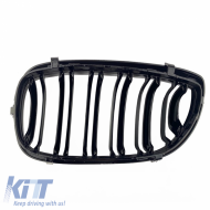 Front Grilles suitable for BMW 3 E46 03-06 Coupe/Cabrio M4 Look with Double Grille Glossy Black 2 Pcs