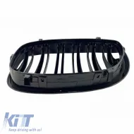 Front Grilles suitable for BMW 3 E46 03-06 Coupe/Cabrio M4 Look with Double Grille Glossy Black 2 Pcs-image-6304887