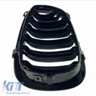 Front Grilles suitable for BMW 3 E46 03-06 Coupe/Cabrio M4 Look with Double Grille Glossy Black 2 Pcs