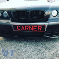 Front Grilles suitable for BMW 3 E46 99-01 Sedan/Touring/Compact M4 Look With Double Grille Glossy Black 2 Pcs