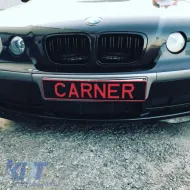 Front Grilles suitable for BMW 3 E46 99-01 Sedan/Touring/Compact M4 Look With Double Grille Glossy Black 2 Pcs-image-6325451
