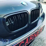 Front Grilles suitable for BMW 3 E46 99-01 Sedan/Touring/Compact M4 Look With Double Grille Glossy Black 2 Pcs-image-6325452