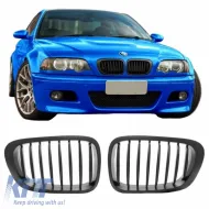 image-30-Front Grilles suitable for BMW 3 E46 99-03 Coupe/Cabrio Matte Black with 8 Lines 2 Pcs