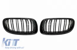 Front Grilles suitable for BMW 3 E92/E93 06-11 M4 Look with Double Grille Glossy Black 2 Pcs-image-6295932