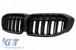 Front Grilles suitable for BMW 3 G20 / G21 19-22 M4 Look with LED Double Grille Glossy Black with 1 Pc