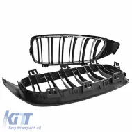 Front Grilles suitable for BMW 4 F32 / F33 / F36 13-16 M4 Look with Double Grille Matte Black 2 Pcs-image-6290163