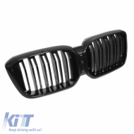 Front Grilles suitable for BMW X3 G01 LCI / X4 G02 LCI 21-25 Sport Look with Double Grille Glossy Black with 6 Grilles 2 Pcs