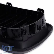 Front Grilles suitable for BMW X5 F15 / X6 F16 13-18 M4 Look with Double Grille Tri-Color Glossy Black 2 Pcs-image-6308310