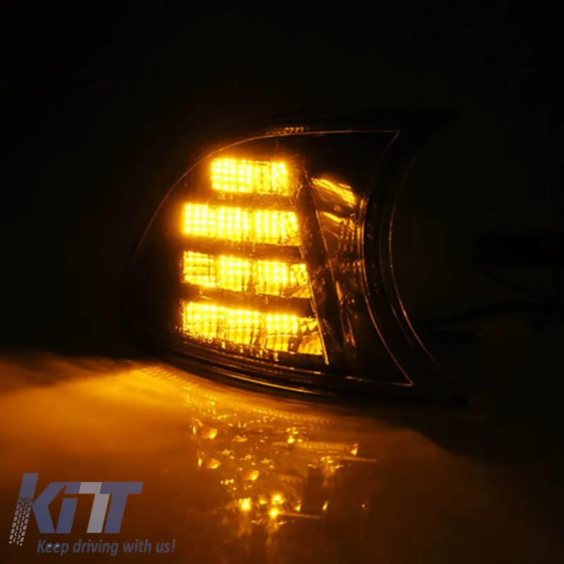 Front Indicators suitable for BMW 3 E46 Coupe/Cabrio 99-01 with Clip LED Black 2 pcs Eagle Eyes