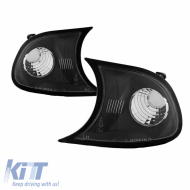 Front Indicators suitable for BMW 3 E46 Coupe/Cabrio 01-03 with screw black 2 pcs Sonar