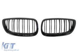 Front Kidney Grilles suitable for BMW 3 Series E92 E93 Coupe Convertible PreLCI (2006-2009) Double Stripe M-Package Sport Design-image-6112634