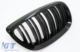 Front Kidney Grilles suitable for BMW 3 Series E92 E93 Coupe Convertible PreLCI (2006-2009) Double Stripe M-Package Sport Design-image-6112635
