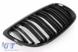 Front Kidney Grilles suitable for BMW 3 Series E92 E93 Coupe Convertible PreLCI (2006-2009) Double Stripe M-Package Sport Design-image-6112636