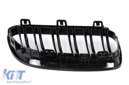 Front Kidney Grilles suitable for BMW 3 Series E92 E93 Coupe Convertible LCI (2010-2015) Double Stripe Piano Black-image-6100334