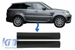 Front Lower Door Moldings suitable for Land Rover Range Rover Sport L494 (2013-up) Black - LBR14032