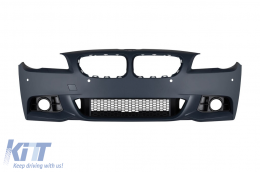 Front M Technik bumper suitable for BMW 5 Series F10 sedan, F11 touring 2013-2017 with PDC, with washers, without fog lights - ABBMFX6007316