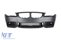 Front M Technik bumper suitable for BMW 5 Series F10 sedan, F11 touring 2010-2013 with PDC, with washers, with fog lights - ABBMFX6008429