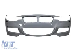 Front M Technik Stoßstange geeignet für BMW 3er Reihe F30 Limousine, F31 Touring 2011-2019 mit PDC, mit Waschdüsen, ohne Nebelscheinwerfer-image-6143545