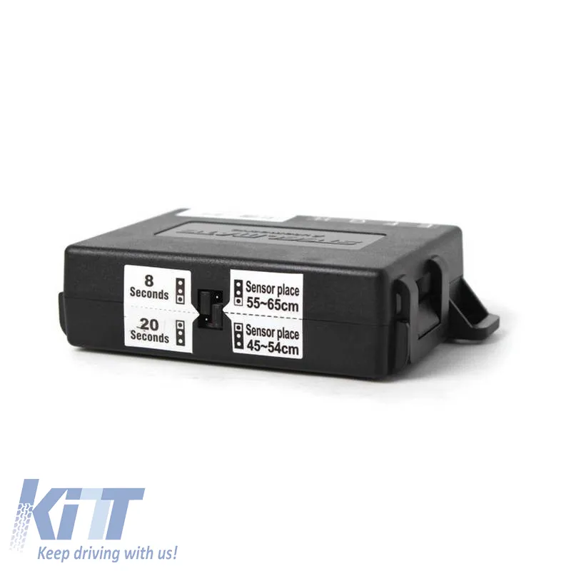 Front Parking Assist Sensor PDC with 4 Sensors 18.5mm Black Mat with LCD Screen Steelmate PTS410M5-F