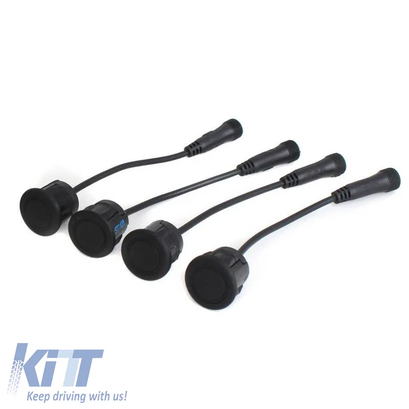 Front Parking Assist Sensor PDC with 4 Sensors 18.5mm Black Mat with LCD Screen Steelmate PTS410M5-F