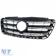 Front radiator grille with chrome slats for Mercedes Sprinter W907 W910 2018-2024-image-6327452