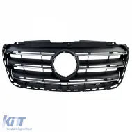 Front radiator grille with chrome slats for Mercedes Sprinter W907 W910 2018-2024-image-6327453