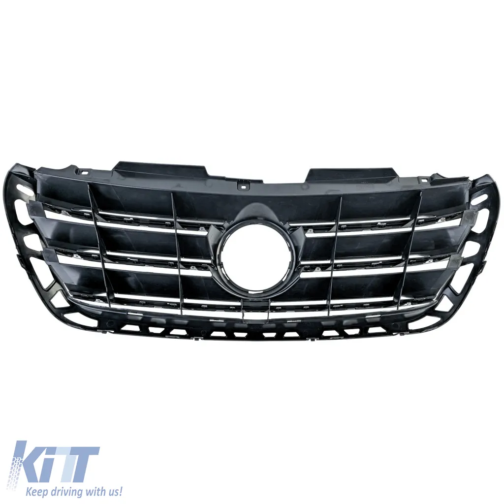 Front radiator grille with chrome slats for Mercedes Sprinter W907 W910 2018-2024