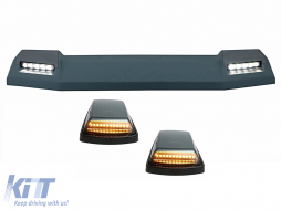 Front Roof Spoiler and Turning Lights suitable for Mercedes G-Class W463 (1989-2017) 6X6 Design - COFRSMBW463BFWMS