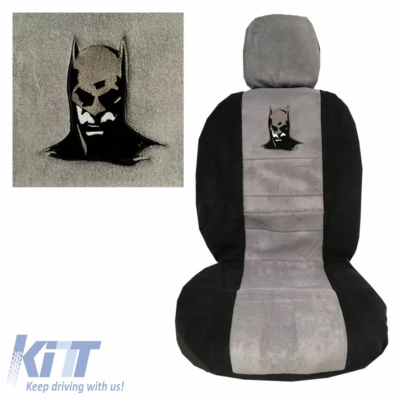 Front Seat Covers suitable for Batman Gray/Black 4 Pcs 2619611