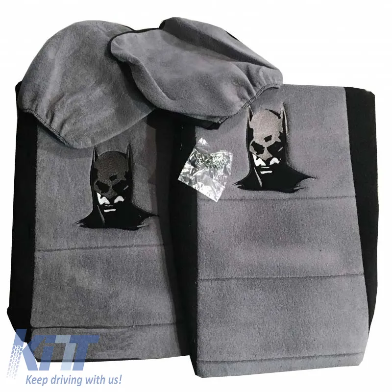 Front Seat Covers suitable for Batman Gray/Black 4 Pcs 2619611