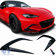 Front splitter bumper black gloss fits Mazda MX-5 ND from 2015 - ODBKM6042512