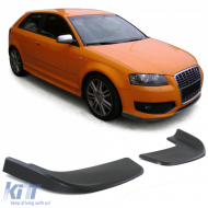 Front spoiler flaps cup wings flat universal black performance 2