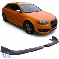 Front spoiler flaps cup wings flat universal black performance 7