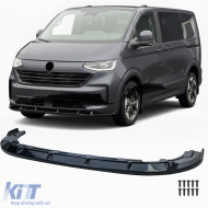 image-62-Front spoiler lip gloss black suitable for VW T7 Bus Transporter from 2024