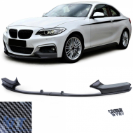 Front spoiler lip performance carbon look suitable for 2 Series BMW F22 F23 2012-2021