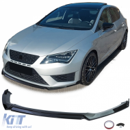 image-45-Front Spoiler Lip Performance Gloss Black for Seat Leon 5F Cupra 12-20