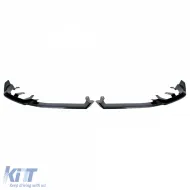 Front spoiler lip performance glossy black fits for 5 Series BMW G60 G61 from 2023-image-6278412