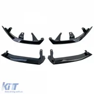 Front spoiler lip performance glossy black fits for 5 Series BMW G60 G61 from 2023-image-6278415
